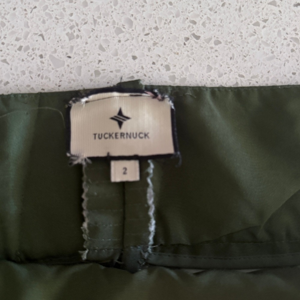 Tuckernuck Louise Olive and Pressed Powder Floral Skirt, Green Pink, 2 - Picture 2 of 10